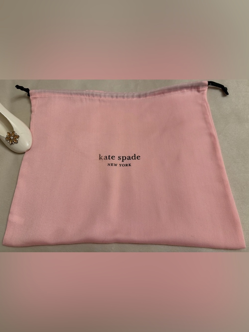 KATE SPADE smaller drawstring pink dust bag VVGUC++